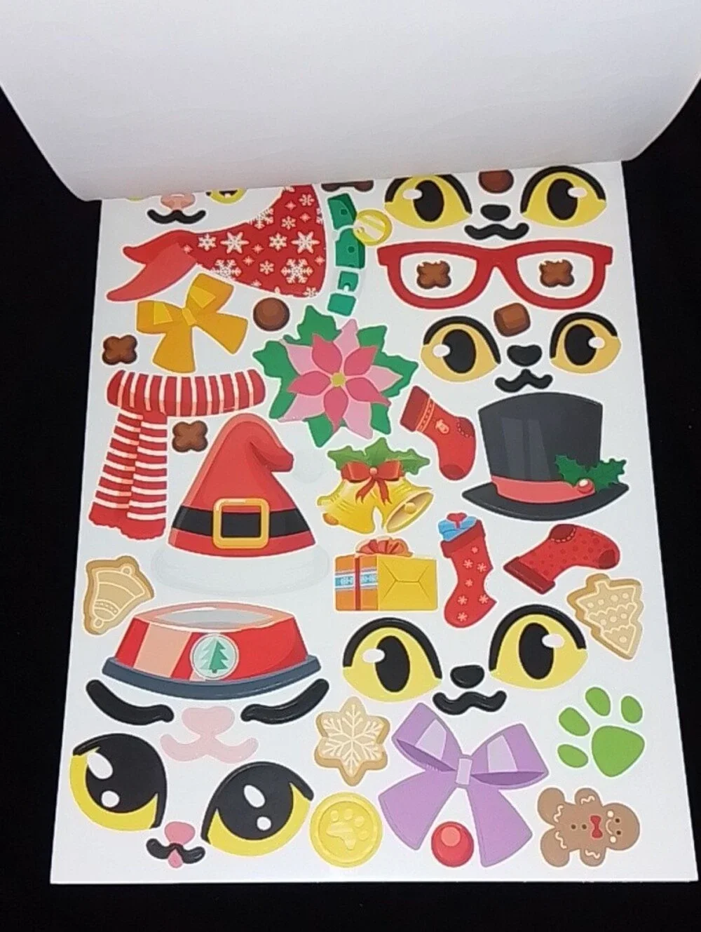 Holiday Pets Sticker Face Activity Book by bendon - Red & Green